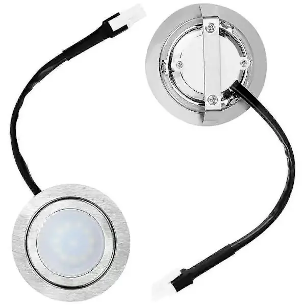 2 stk LED-lamper for kjøkkenvifte, rustfritt stål, erstatning for kjøkkenvifte Som vist