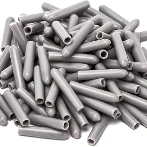 120 stk. oppvaskmaskinhetter, indre diameter 3 mm PVC-beskyttelsesdeksel, oppvaskmaskinkurv, 3*25 mm (grå) Banmo
