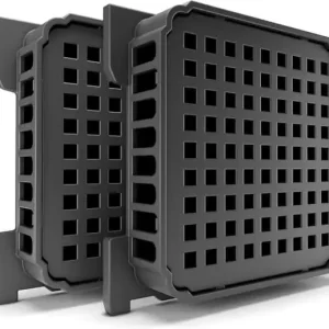 2-pakning kullfiltre for Liebherr-kjøleskap – Erstatning for 7440021-00, 9096989, 9882460, 9882429 – Aktivt kull-luktfjerner – Svart