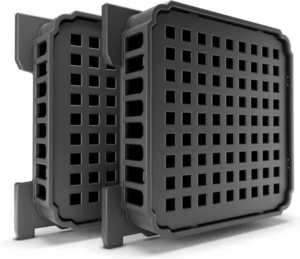 2-pakning kullfiltre for Liebherr-kjøleskap – Erstatning for 7440021-00, 9096989, 9882460, 9882429 – Aktivt kull-luktfjerner – Svart