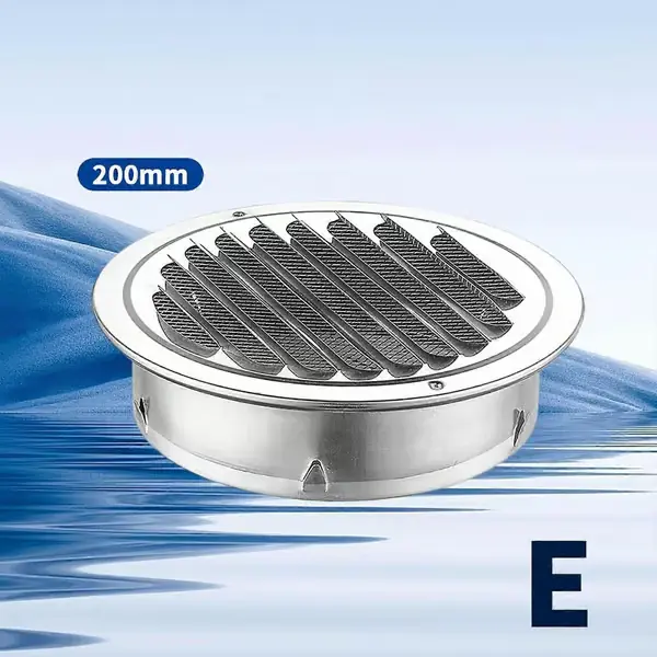 Rund 75-200 ventilasjonsrist rustfritt stål insektnett flens ventilasjonsrist-Perfet 200mm