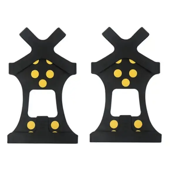 10-STUD Anti Slip Vinter Is Grippers Universelle Slip-on Stretch Fit Snø & Is Pigger Trekkraft Kløver (2 stk), S