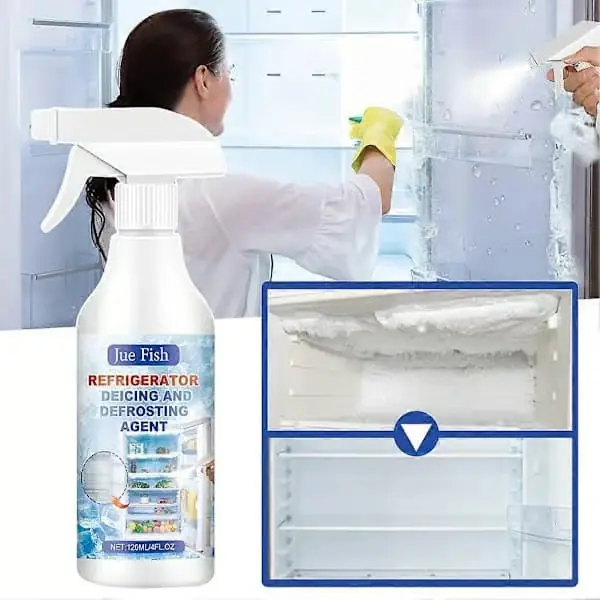 Avrimingsspray for kjøleskap og fryser, universell husholdningssnøsmeltings- og avrimingsspray, S