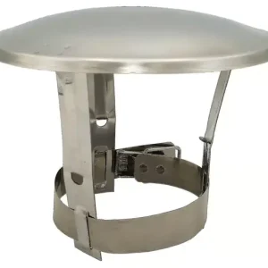 Rustfritt stål skorstein røykrør hette regnbeskyttelse deksel terminering 60-250mm Xd2