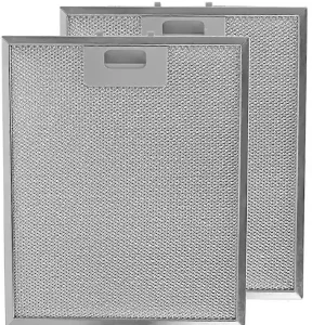 x 300mm x 250mm Metall Aluminium Ventilator Erstatningsfettfilter Kompatibel med Rangemaster Ventilator Sølv
