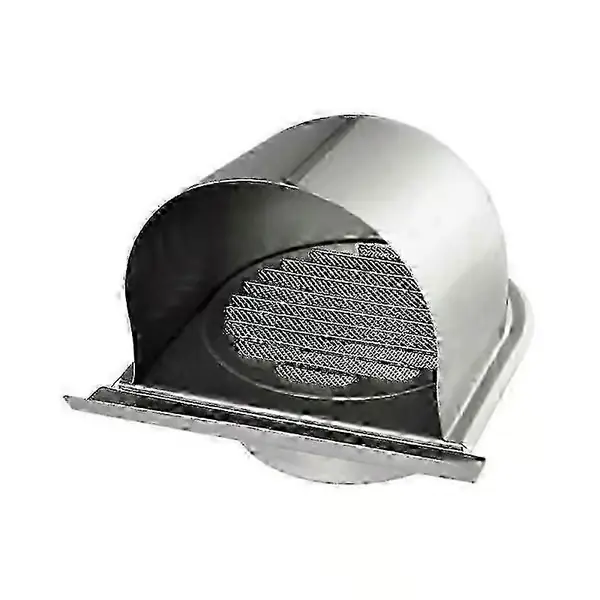 150mm Ventilgitter i rustfritt stål, Eksteriør Rund Skorsteinshettegitter, U-ventilgitter med insektnett, Ventilgitter med 45 Sl