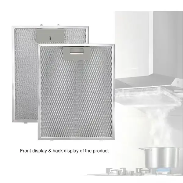 Ventilatorfilter - 320x260 mm, aluminium + kullfilter, 2-pakning