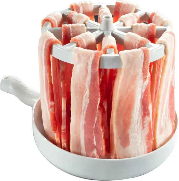 Mikrobølgeovnsgrill, mikrobølgeovnsbacon-grill, kok sprøere, sunnere og raskere bacon