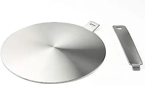 Induksjonsadapter, konverteringsplate for induksjonstopp, varmespredningsplate med avtakbart håndtak og base 20 cm
