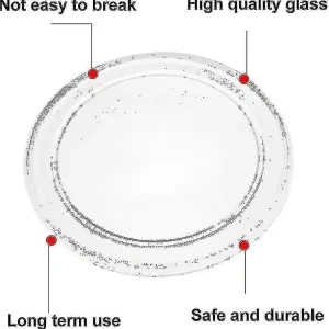 Universell mikrobølgeovn roterende glassplate med holder, 245mm/24,5cm/9,65in-XS2-