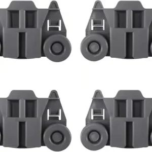 4-pakning med ekstra holdbare erstatningsruller til oppvaskmaskin W10195417 - Erstatter WPW10195417 WPW10195417VP AP6016764 PS11750057