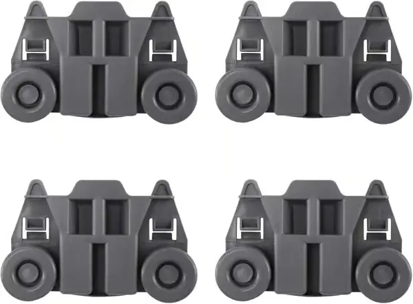 4-pakning med ekstra holdbare erstatningsruller til oppvaskmaskin W10195417 - Erstatter WPW10195417 WPW10195417VP AP6016764 PS11750057