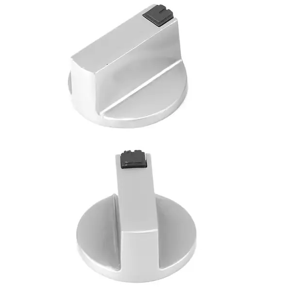 2 stk. 6 mm gasskomfyrknotter i sinklegering for hjemmekjøkken, komfyr, stekeovn, metallbryterkontroll