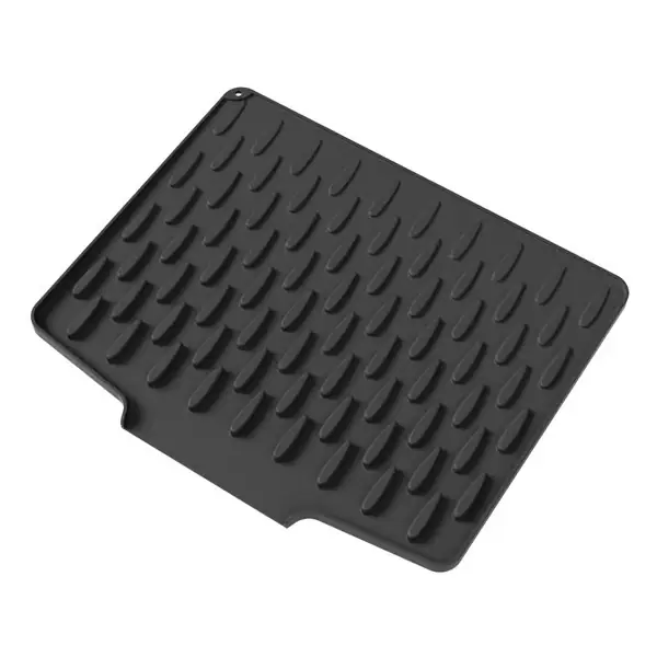 Sølematte i silikon for kjøkkenbenker, egnet for vasker, kjøleskap osv., laget av silikon, lys grå, størrelse 40 * 32,5 cm, svart. black 28*36cm Me...