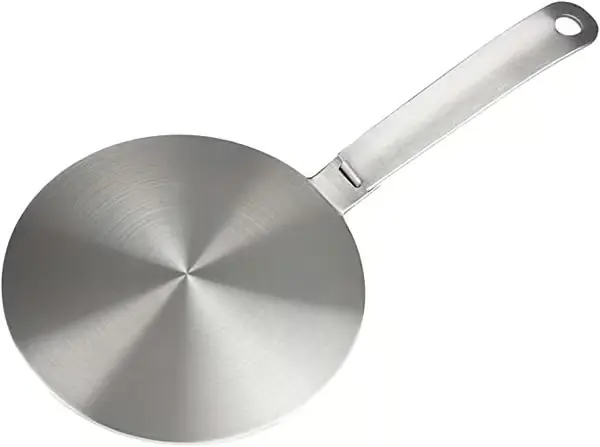 Varmelederplate i rustfritt stål med avtakbart håndtak for induksjon, for kaffe, melk og kokekar