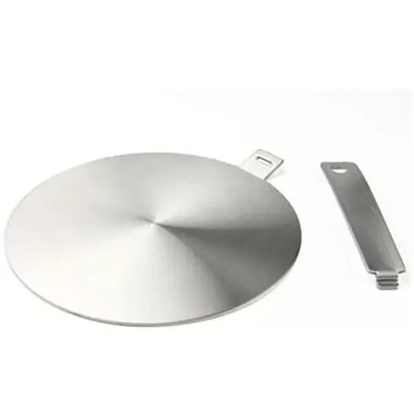【Φ240420MM】Induksjonsadapter, omformerplate for induksjonstopp, varmesprederplate med avtakbart håndtak og base