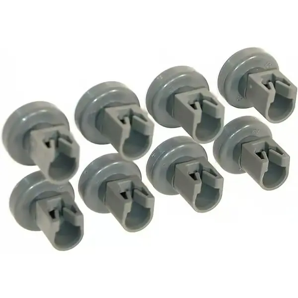Oppvaskmaskinhjul for øvre kurv - Kompatibel med Privileg, Faure, AEG, Electrolux, Zanussi, Ikea... Komplett sett med 8 hjul (25mm)