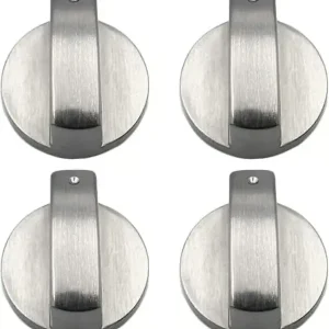 Gasskomfyrknotter, 4 stk, Metall, Akseldiameter på 6 mm