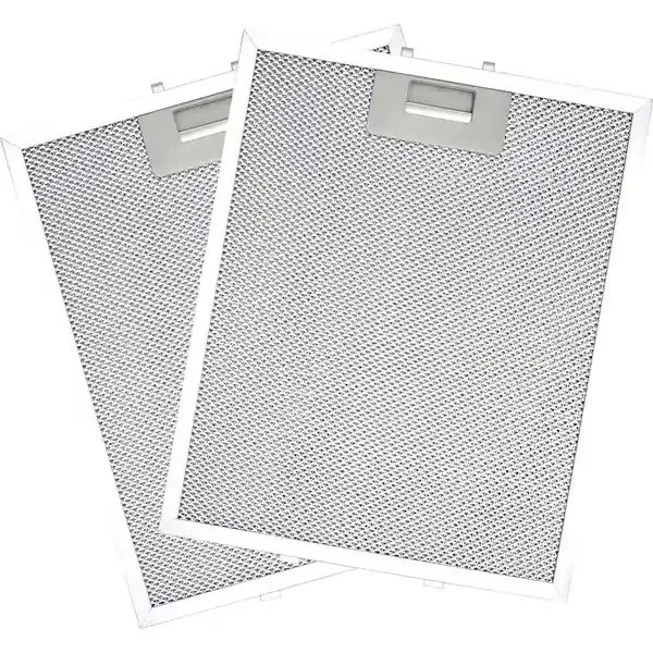 Sett med 2 universelle aluminiumfiltre 320 x 260 mm – 5 lag for kjøkkenvifter – Metallfettfilter