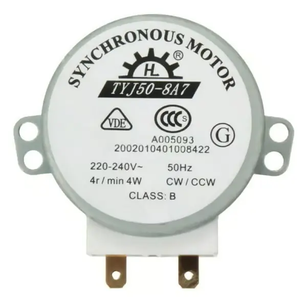 TYJ50-8A7 220-240V AC 4R/min CW/CCW 50Hz motor for mikrobølgeovn