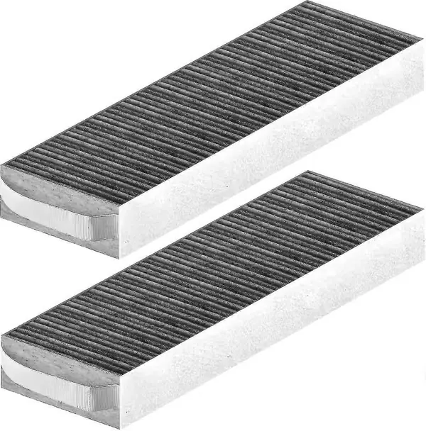 Aktive kullfiltre for Bora Pure/X Pure/S Pure ventilatorhette, 2-paknings erstatningsfiltre
