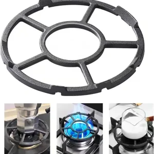 1 stk. Støpejern Wok Støttering, Sklisikker Gassring Reduksjon for Moka Kanne Kaffekanne Liten Kasserolle, Reduksjonsring Holder Trivets Utvider fo...