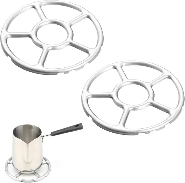 2 stk. Gassreduserere for Kokeplate Grytestøtte Reduseringsring Gassring Reduseringsplate Underplate for Gasskokeplate Støtte Kaffe- og Melkekanner...