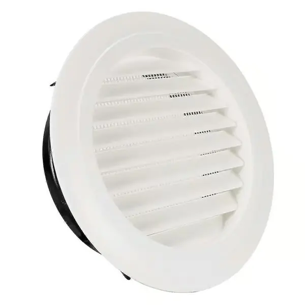 8-tommers rund ABS-ventilgitterdeksel, hvit takfotventil med innebygd insektnett for ventilasjon på bad, kontor og kjøkken - WELLNGS