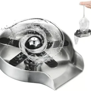 Glasskyller, koppskyller for vask, kjøkkenvask glasskyller, med 360 rotasjon
