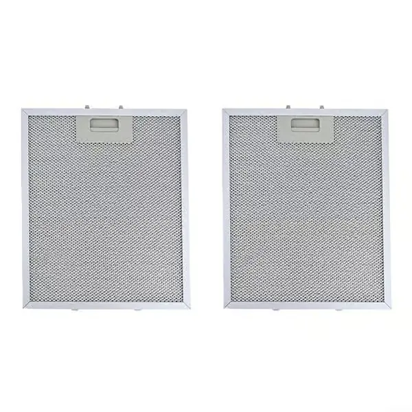 x filtre, 2 x fettfiltre i aluminiumsnett, viftefilter, erstatning, 300 x 250 mm