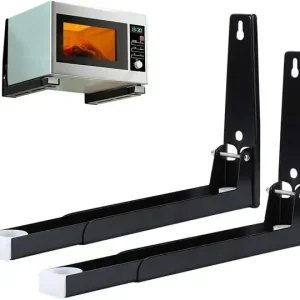 Pieces Mikrobølgeovn Stativ med Arm, Stål Mikrobølgeovn Brakett, Veggmontert Mikrobølgeovn Brakett, Veggmontert Mikrobølgeovn Hylle, fo