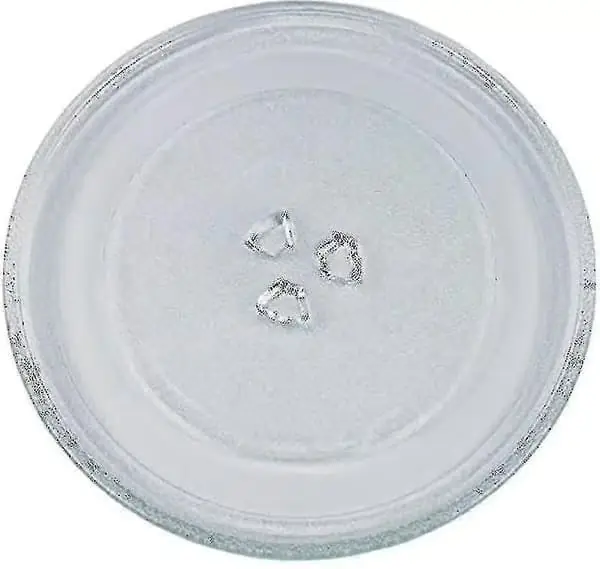Universell mikrobølgeovnsplate i glass med 3 fester, 24,5 cm