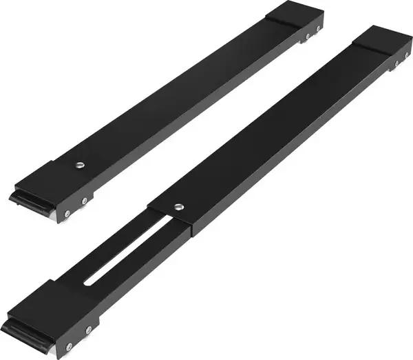 Møbeltralle med låsbare hjul, justerbar 50-70 cm kraftig møbelrulle for vaskemaskin kjøleskap, svart