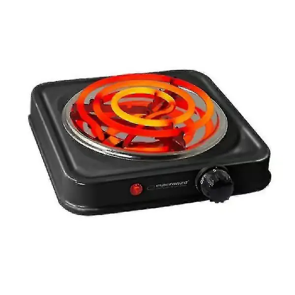 Esperanza - Elektrisk kokeplate - 1000 W - Svart