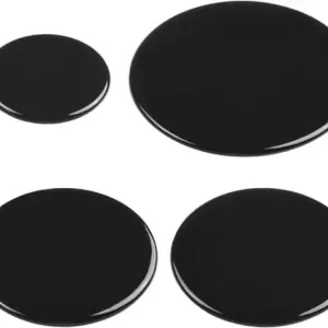 4-delt universelt gassbrenner-sett – 55 mm 75 mm 100 mm flate brennerlokk for tilbehør til gasskomfyrer