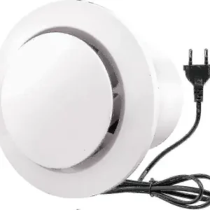 100mm Luftavtrekk 130m³/t 20w, Med Tilbakeventil Høy Luftstrøm, Energieffektiv, For Bad, Kjøkken, Toaletter, Veksthus, Telt (4 Tommer)