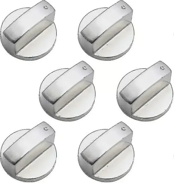 6 Stykker Universelle Metall Kontrollknapper Gasskomfyrknapp 6mm Universelle Kontrollknapper Komfyrknapp Kompatibel Med Gasskomfyr Komfyr Ovn Koket...
