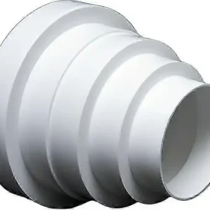 Universell reduksjon for ventilasjonssystemer Ø 80-150 mm. Reduksjonskobling reduksjonsrør Ø 80 100 120 125 150. Ventilasjonskanal til rund ventila...