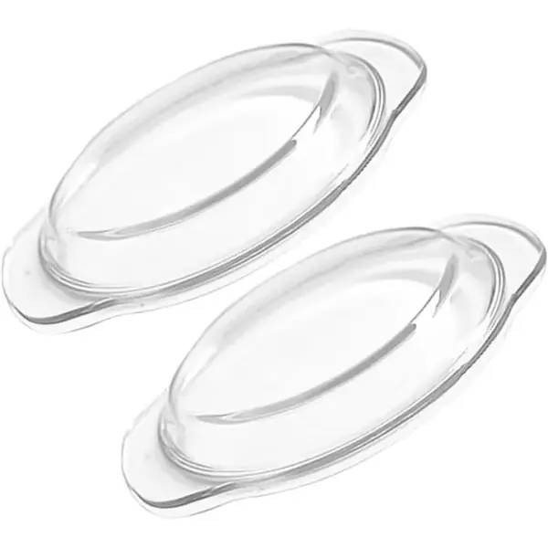 2-delt mikrobølgeovndeksel i glass, gjennomsiktig matdeksel, sprutbeskyttelse, kompatibel med tallerkener og kaker, enkel å rengjøre