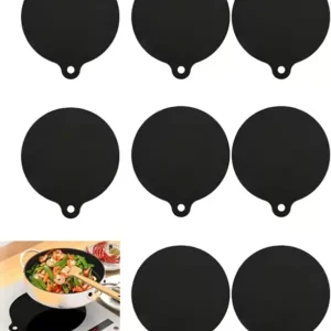 Induksjonsbeskyttelsessett 8 deler, 0,4 mm tykk induksjonsbeskyttelse, 22 cm, induksjonsdekselplate, underlagspanner, induksjonsmatte, platetoppdek...