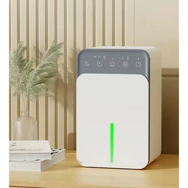 Luftavfukter, elektrisk avfukter med LCD-skjerm, 12-timers timer, 2 moduser, automatisk avslåing, LUFTAVFUKTER
