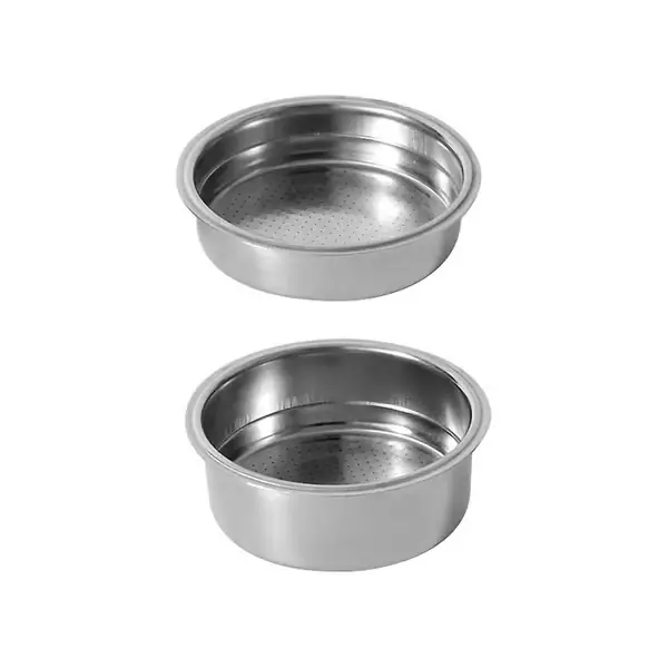 2 stk 51mm Trykkfilterkurv i rustfritt stål for kaffemaskin, pulverkurv, bunnløs
