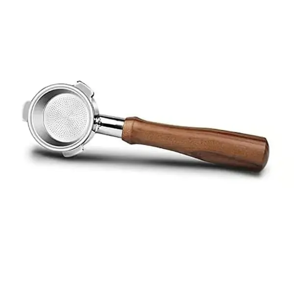 Bunneløst håndtak, 51 mm, egnet for EC680/EC685 kaffemaskiner; 51 mm filter; trehåndtak med tre håndtak.
