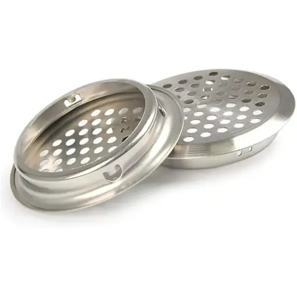 /EA/10 stk. Ventilasjonsgitter Rustfritt Stål Gitter Luftventil Hull Pustende for Skap Garderobe Avtrekksluft Ventilasjonsgitter for Kjøkkenmøbler ...