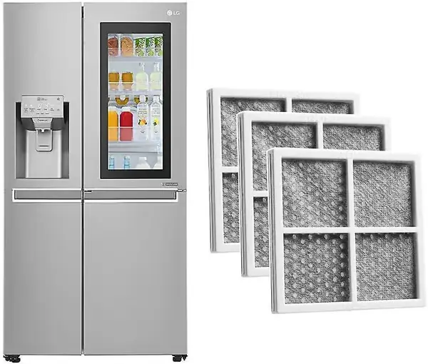 Luftfilter for Lg Pure N Fresh kjøleskap, 3 stk. ekstra frisk luftfilter, for Lg Lt120F luftfrisker/frisker, Lfx31925