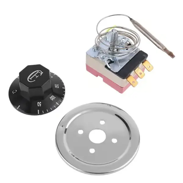 Profesjonell elektrisk ovnstermostat AC 250V 16A 50-300 °C termostat temperaturkontroller tre-pinners plast