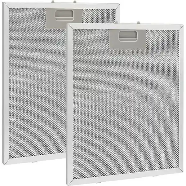 2 stk. metallfettfilter for kjøkkenvifte 320x260mm. Meshfilter tilbehør til kjøkkenvifte for kjøkkenhetter