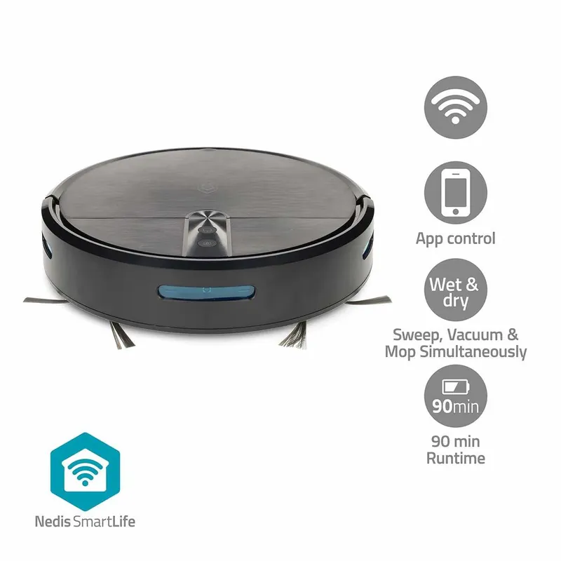 Robotstøvsuger – Wi-Fi, 0,6 l, automatisk lading