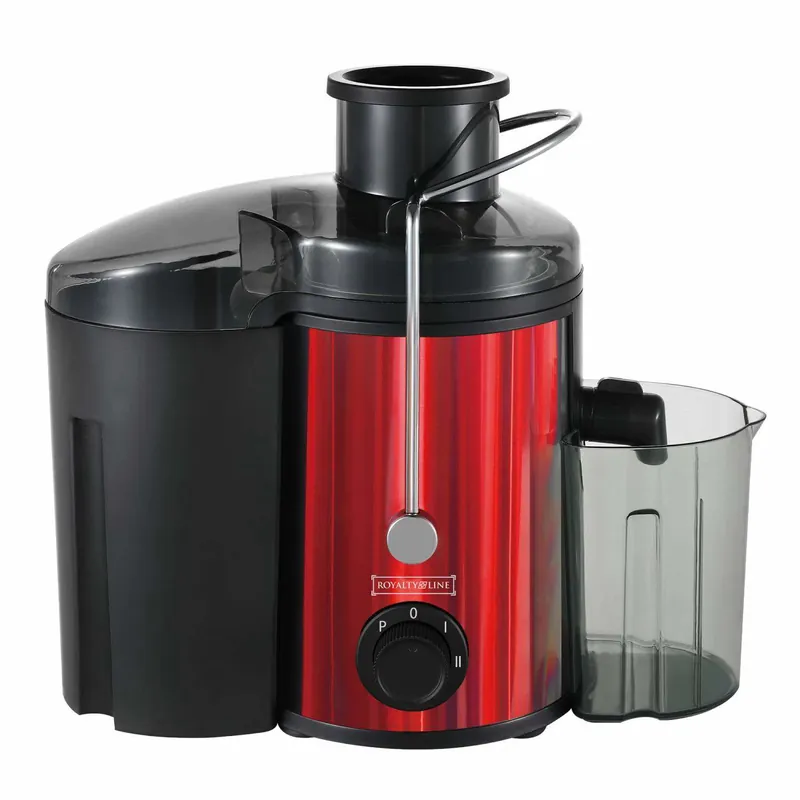 Juicer for hel frukt 700 W med ekstra bred 65 mm materut, rød, rustfritt stål