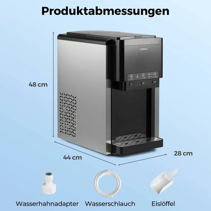 3-i-1 ismaskin og vanndispenser – Bullet & Crushed Ice